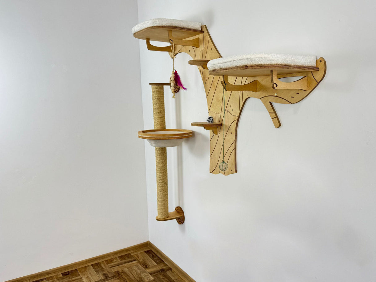 wall mounted cat shelves