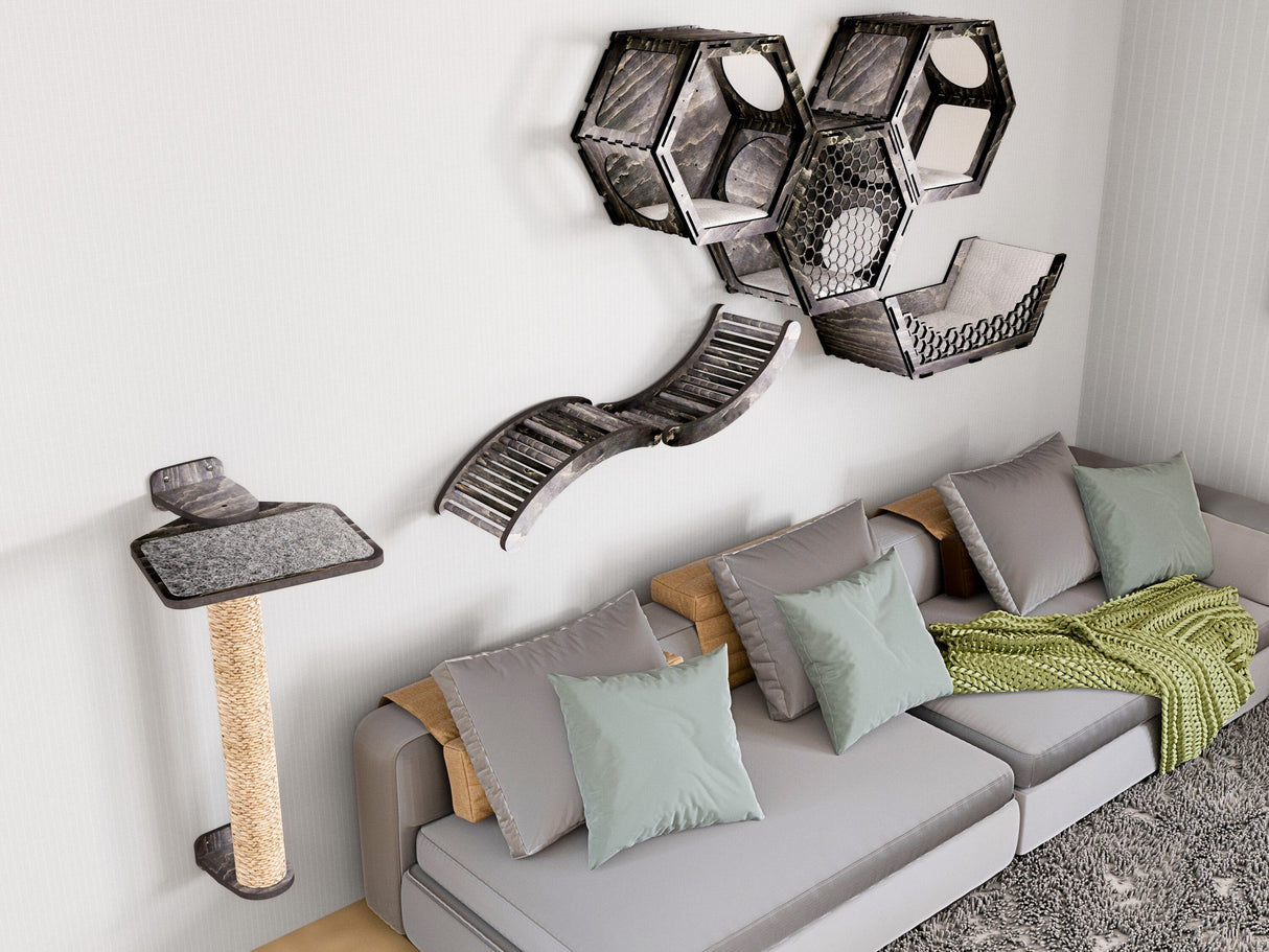 Wal mounted cat furniture