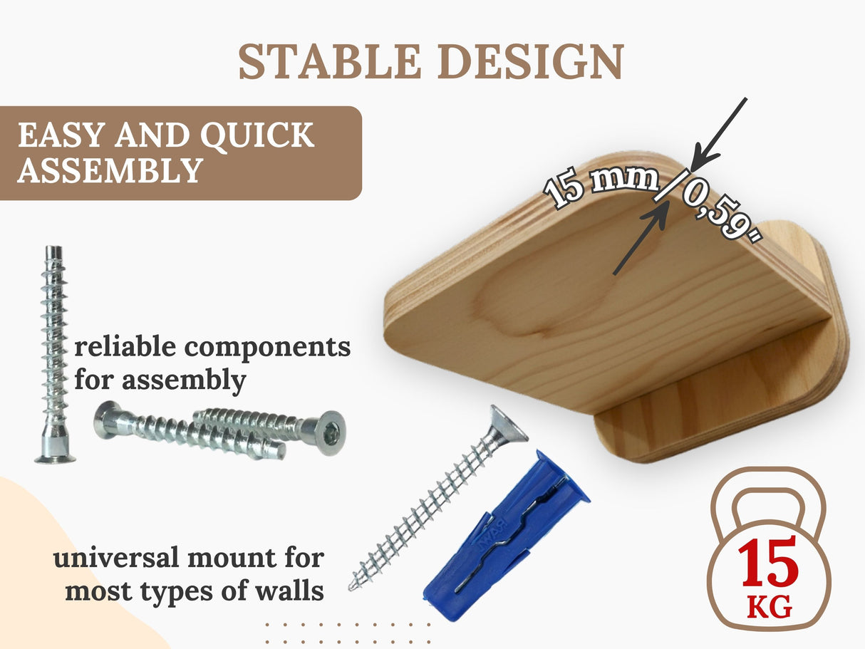 wall mounted wooden cat step