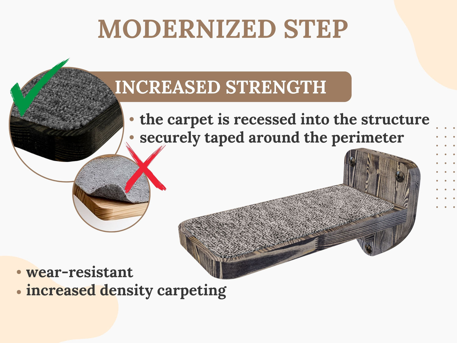 carpet on the cat step