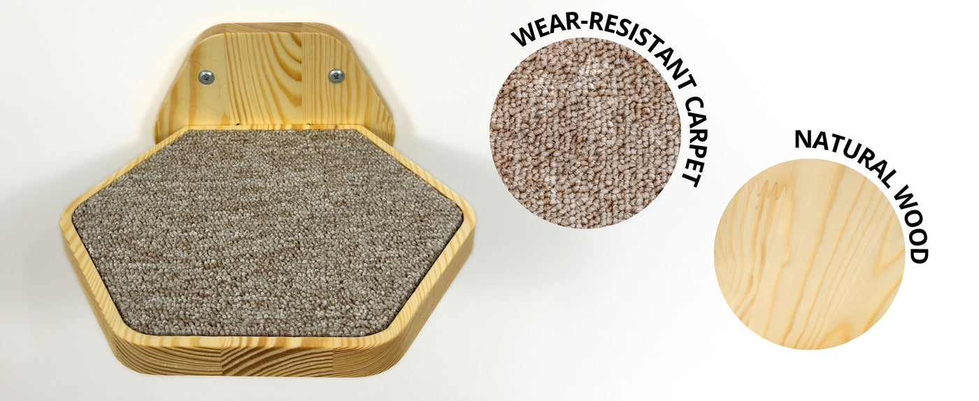 hexagon cat wall steps