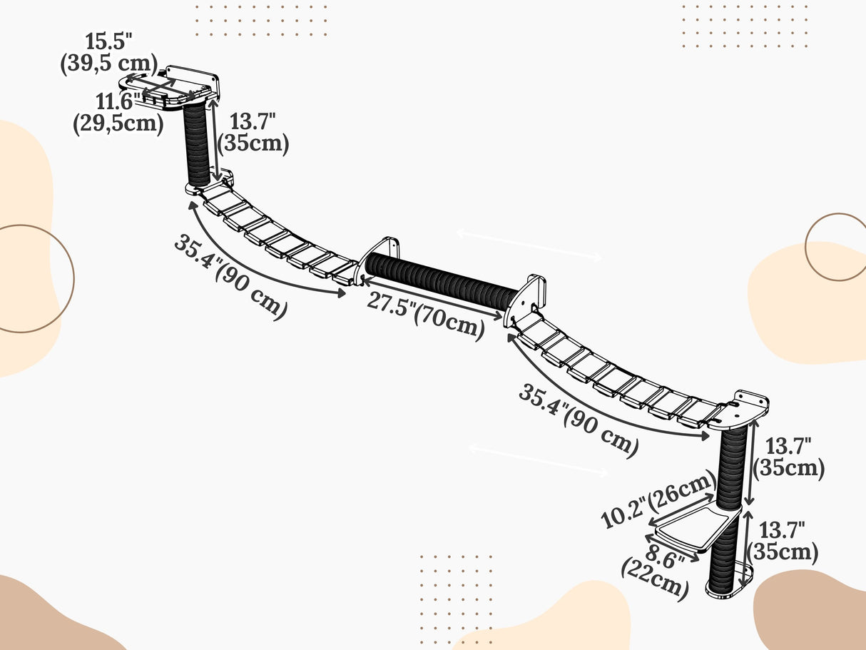 Size of cat wall furniture