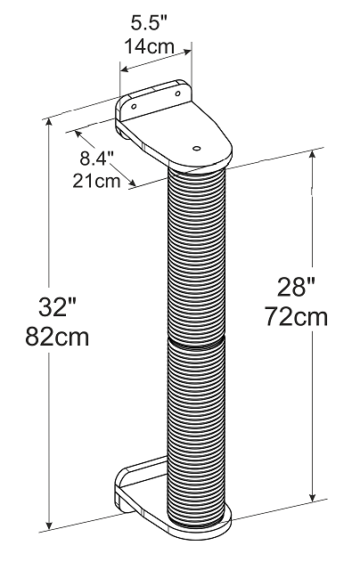 32" Double Cat Scratching Post