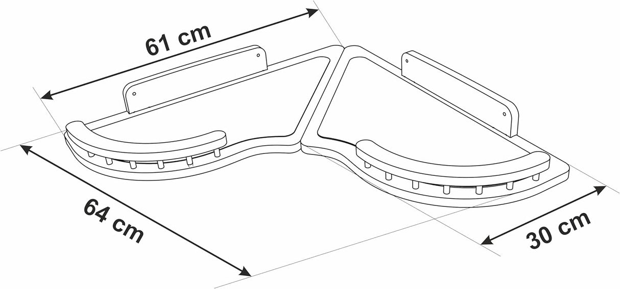 Inner Corner Cat Shelf Set