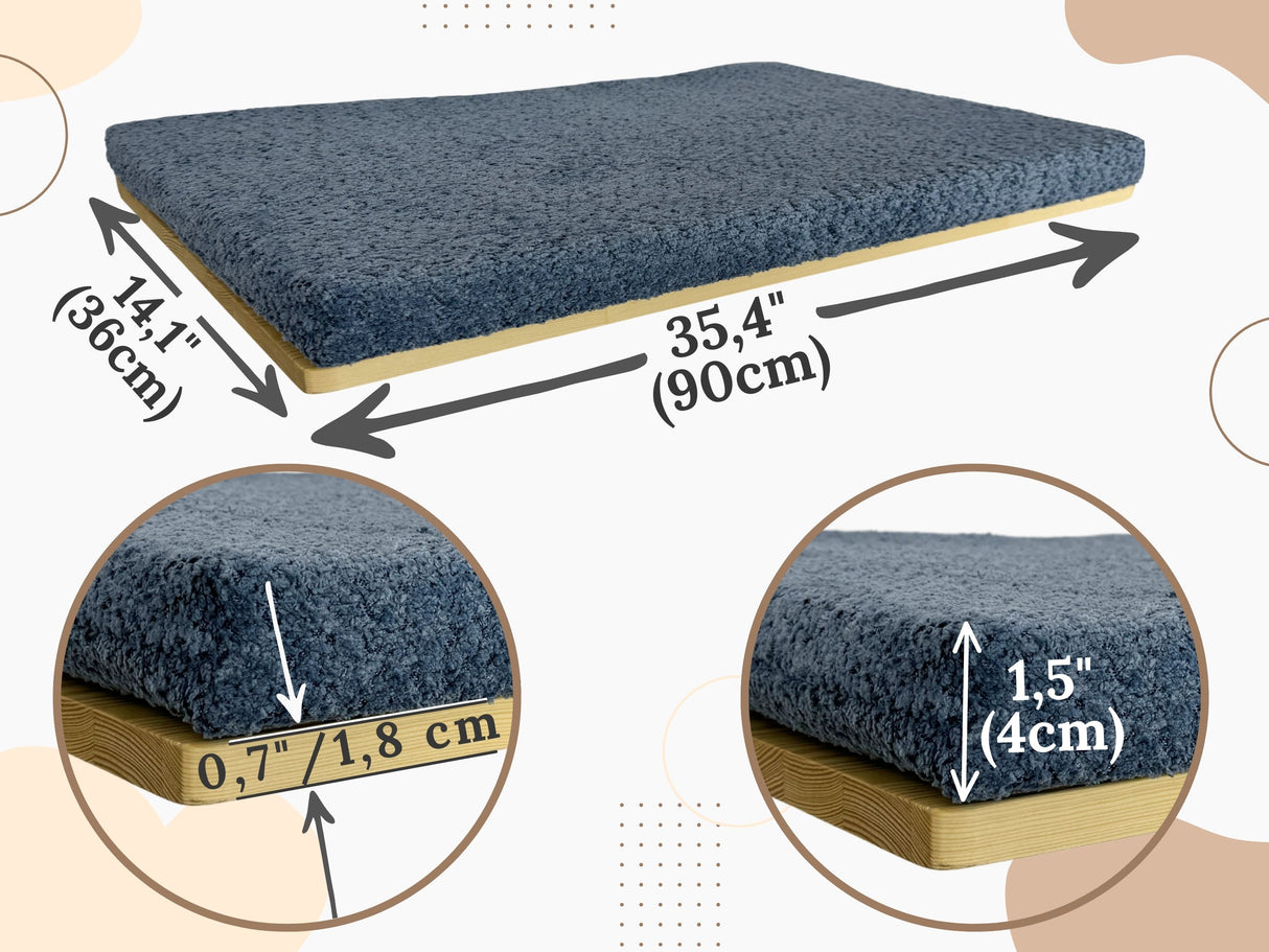 Wall shelf for big cat, durable wood