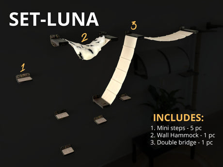 Cat wall steps, cat wall hammock, cat wall bridge