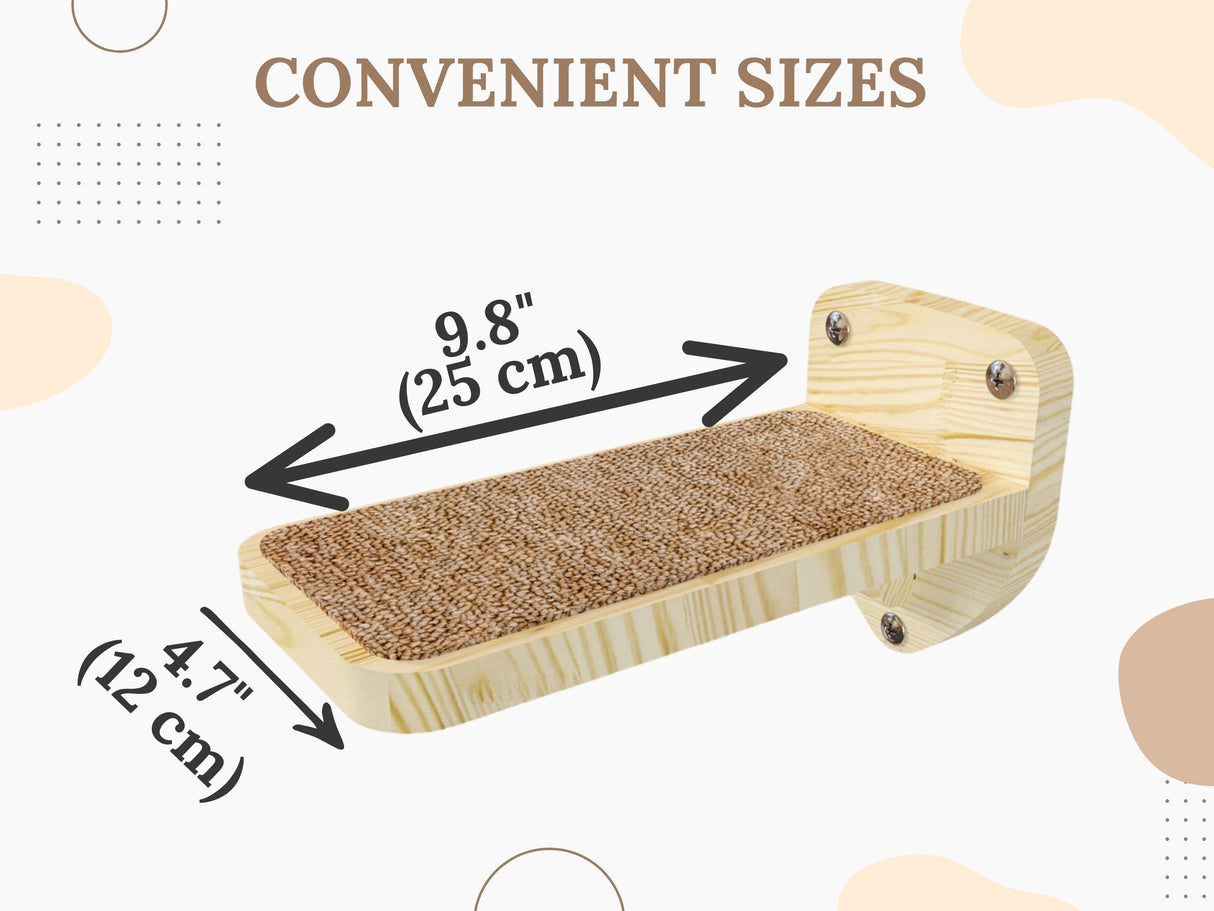 convenient size cat wall step