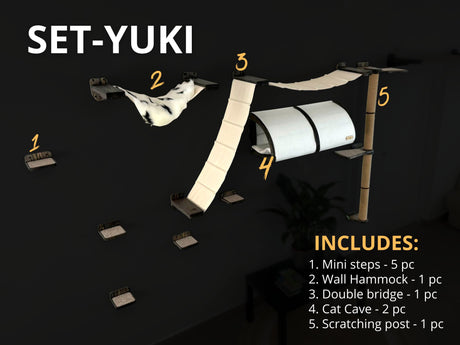 Cat wall steps, cat wall hammock, cat wall bridge, cat wall tunel bed, cat scratching post