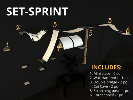 Cat wall steps, cat wall hammock, cat wall bridge, cat wall tunel bed, cat wal corner shelf
