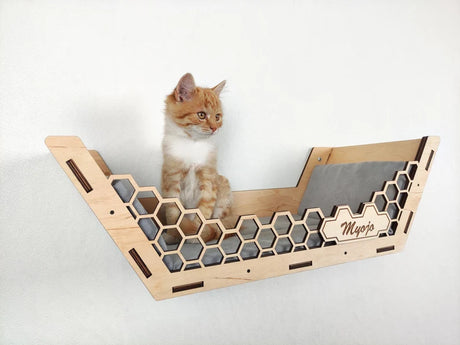 cat wall bed with cushion