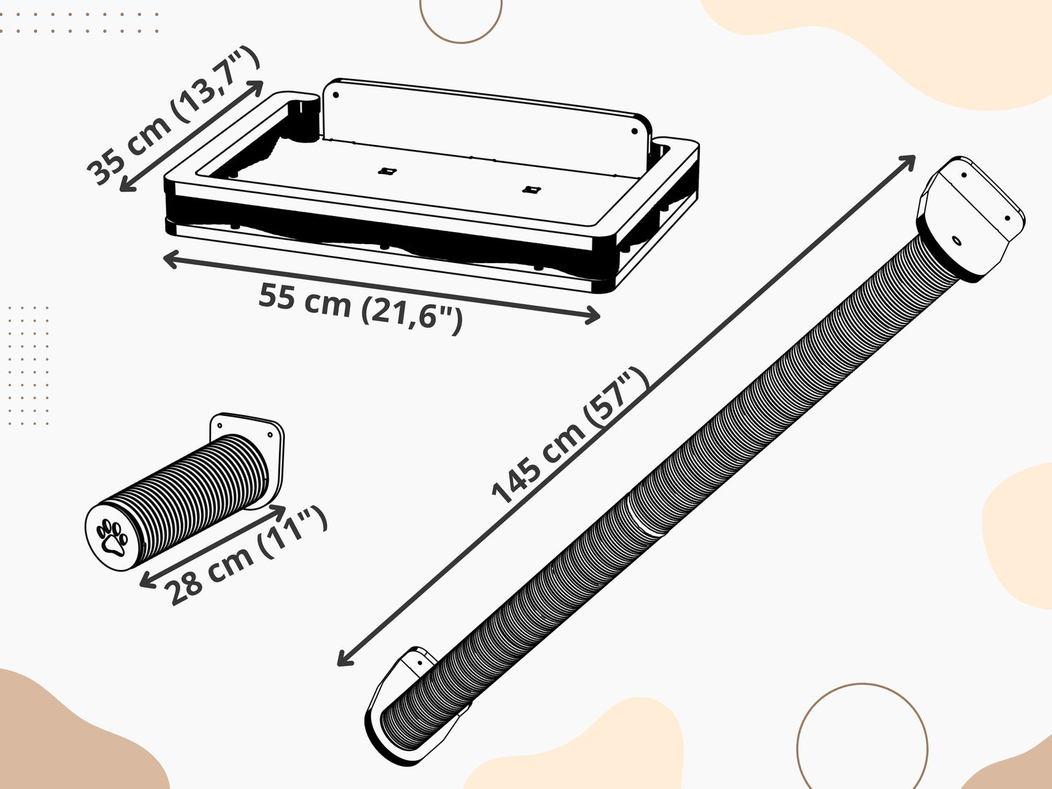 wall mounted scratching post