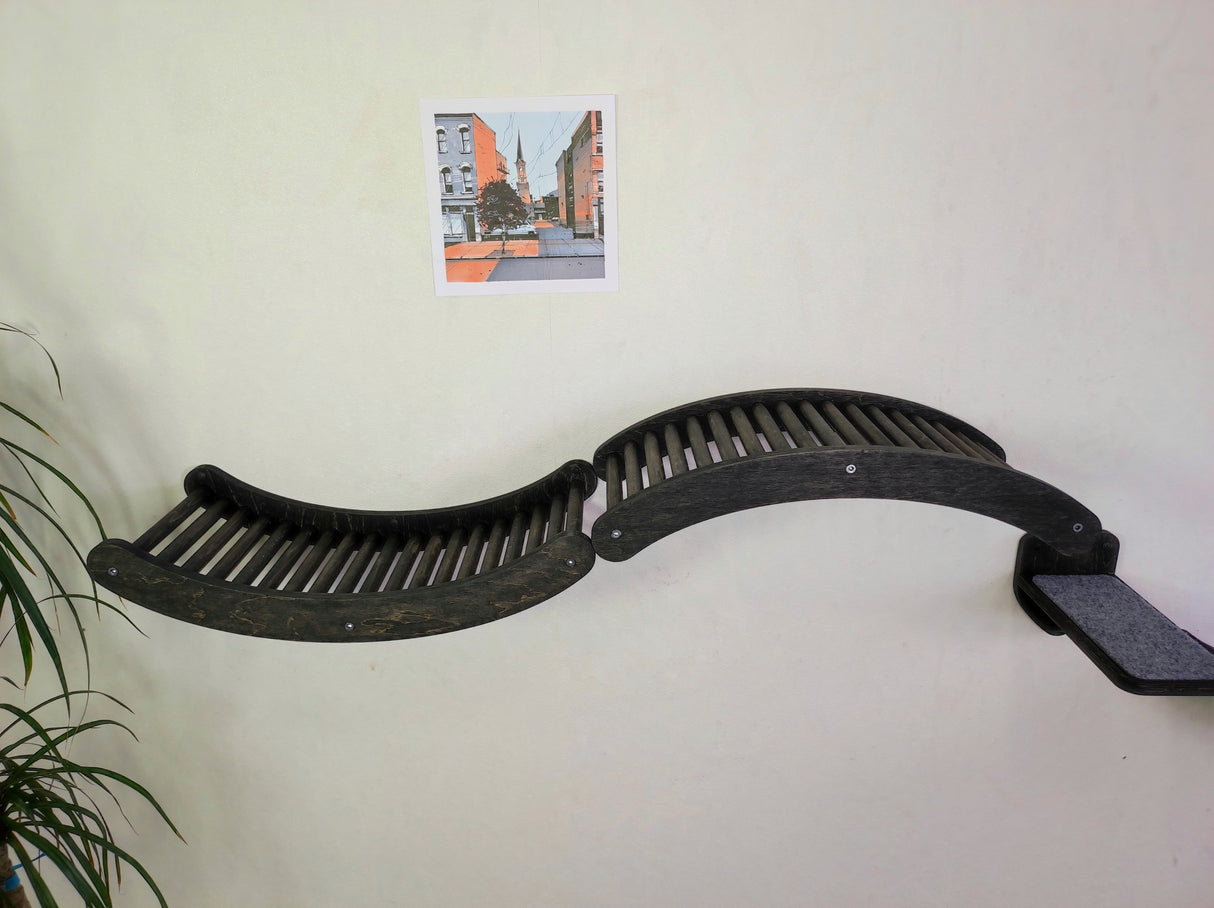 Cat climbing set for wall - dark color