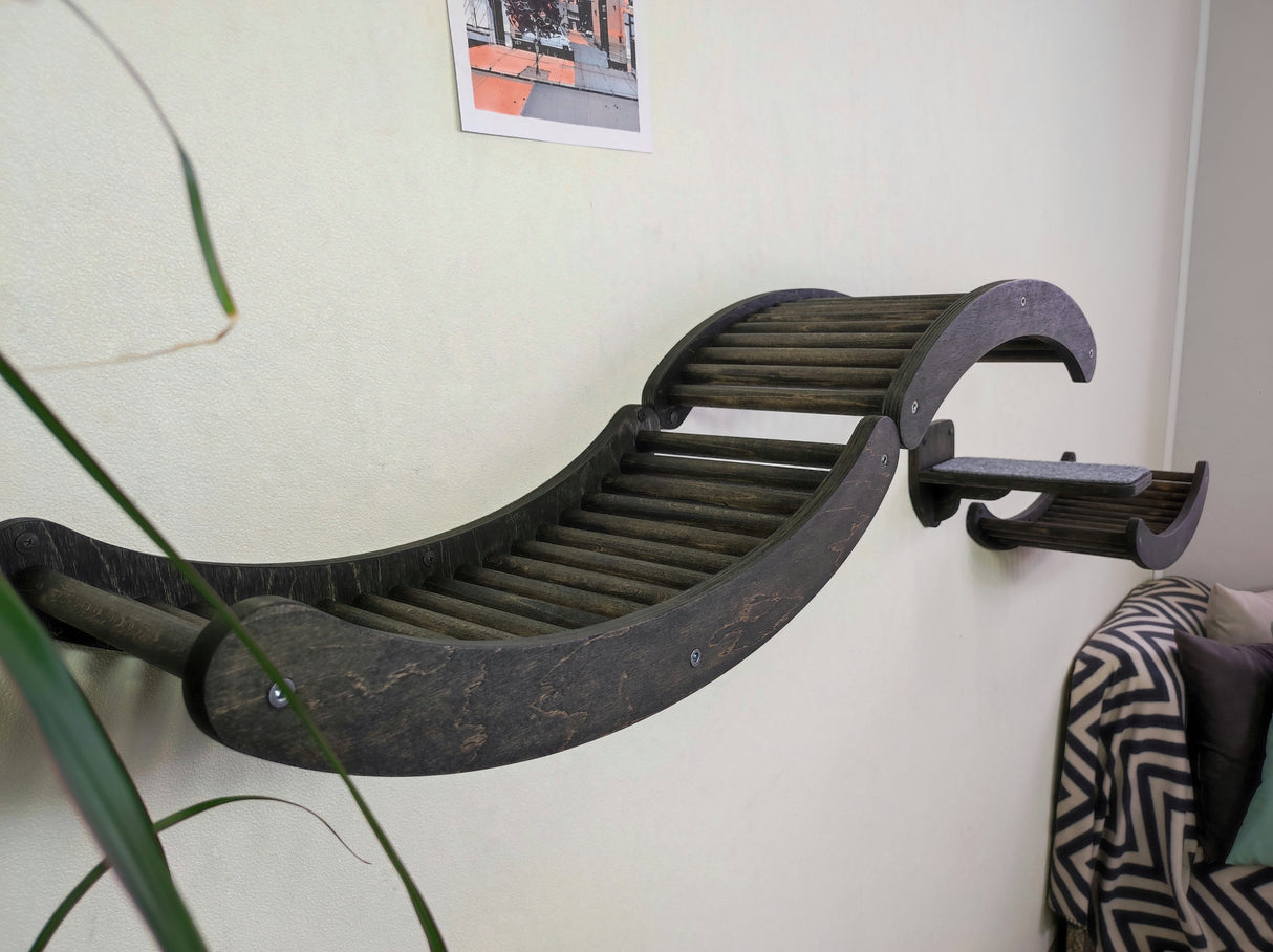 Cat climbing set for wall - dark color