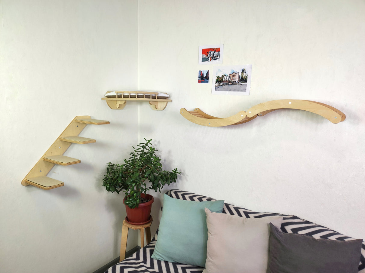 Cat wall set of shelves