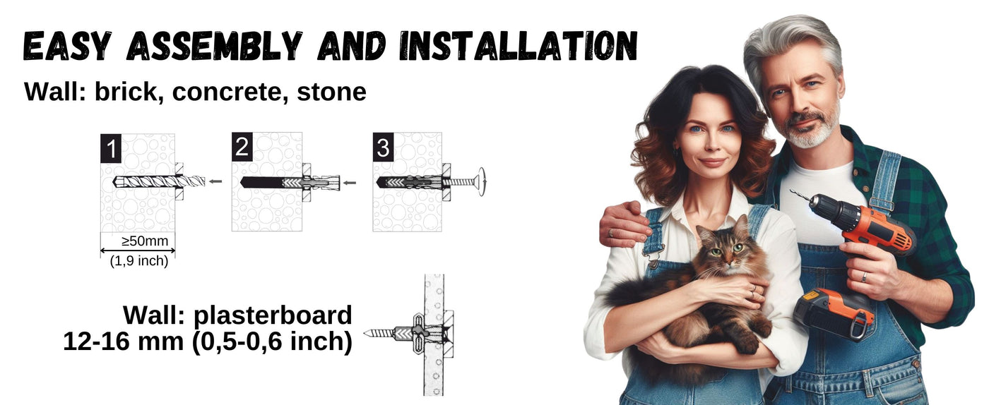 cat wall shelves installation