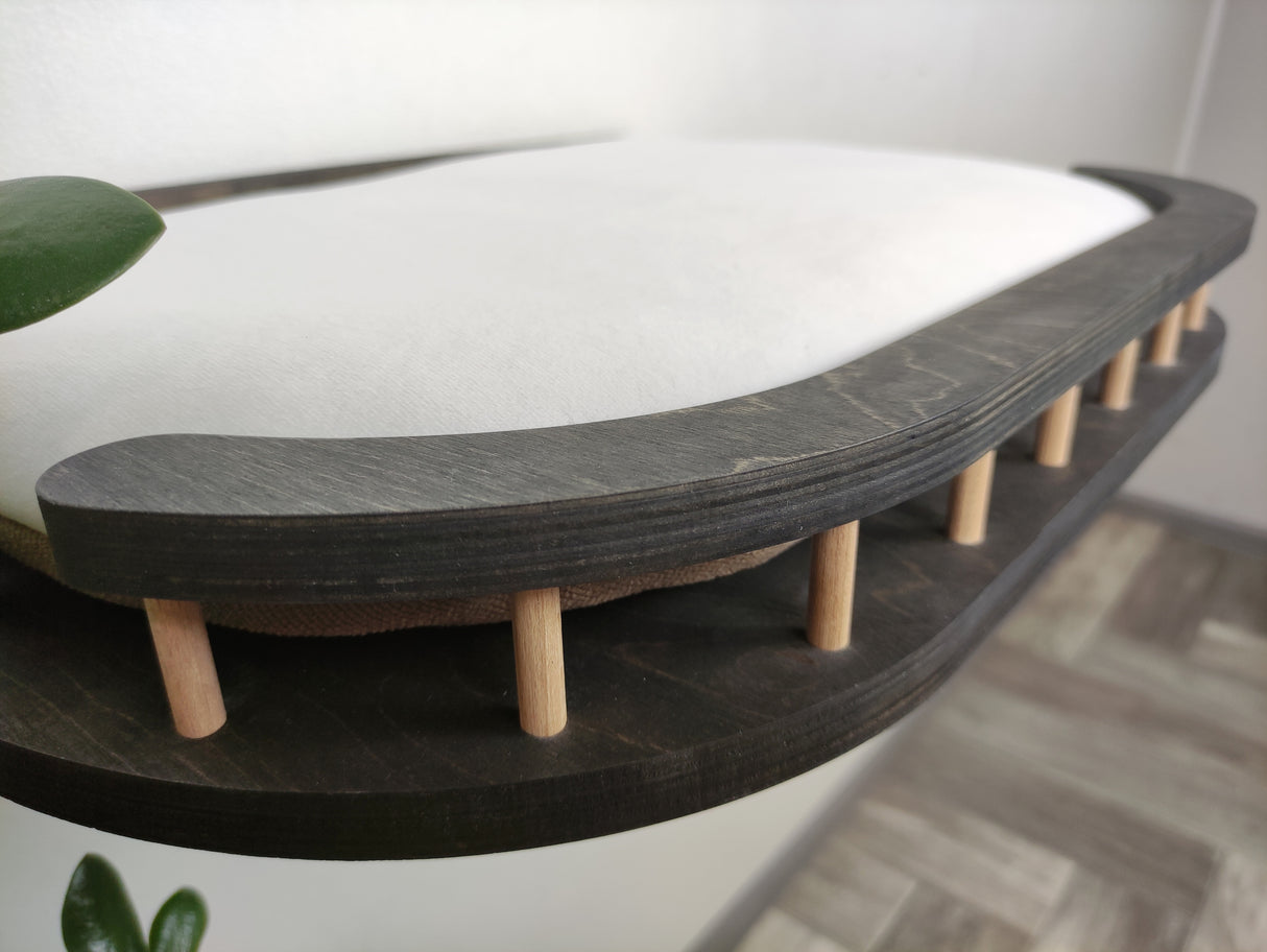 Large Wall Cat Bed With Soft Cushion - dark color