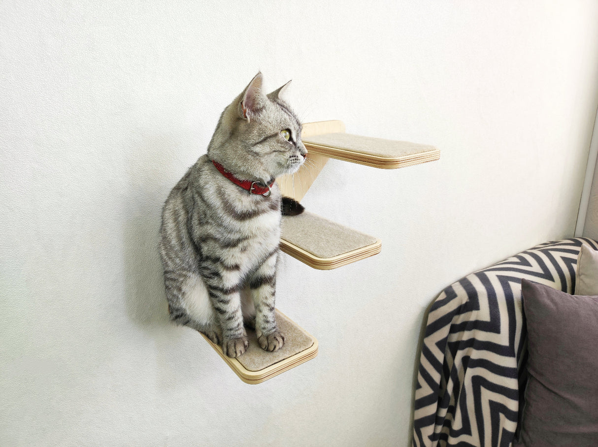 Vertical cat step ladder for active pets, 3-step and 4-step options available.