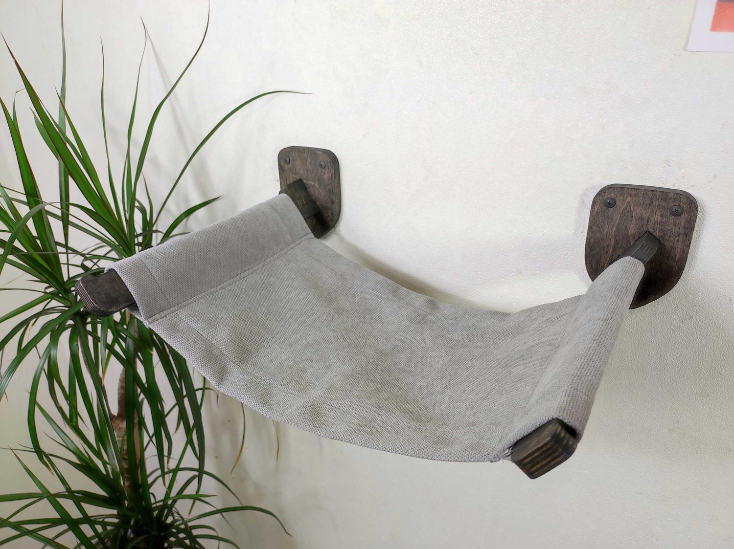 An der Wand montiertes Katzenhängemattenbett – Schwebendes Katzenwandregal