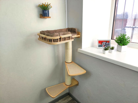 cat wall scratching post