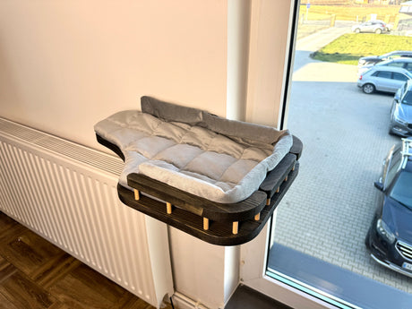 Window Cat Bed with Soft Cushion (Wall-Mounted)