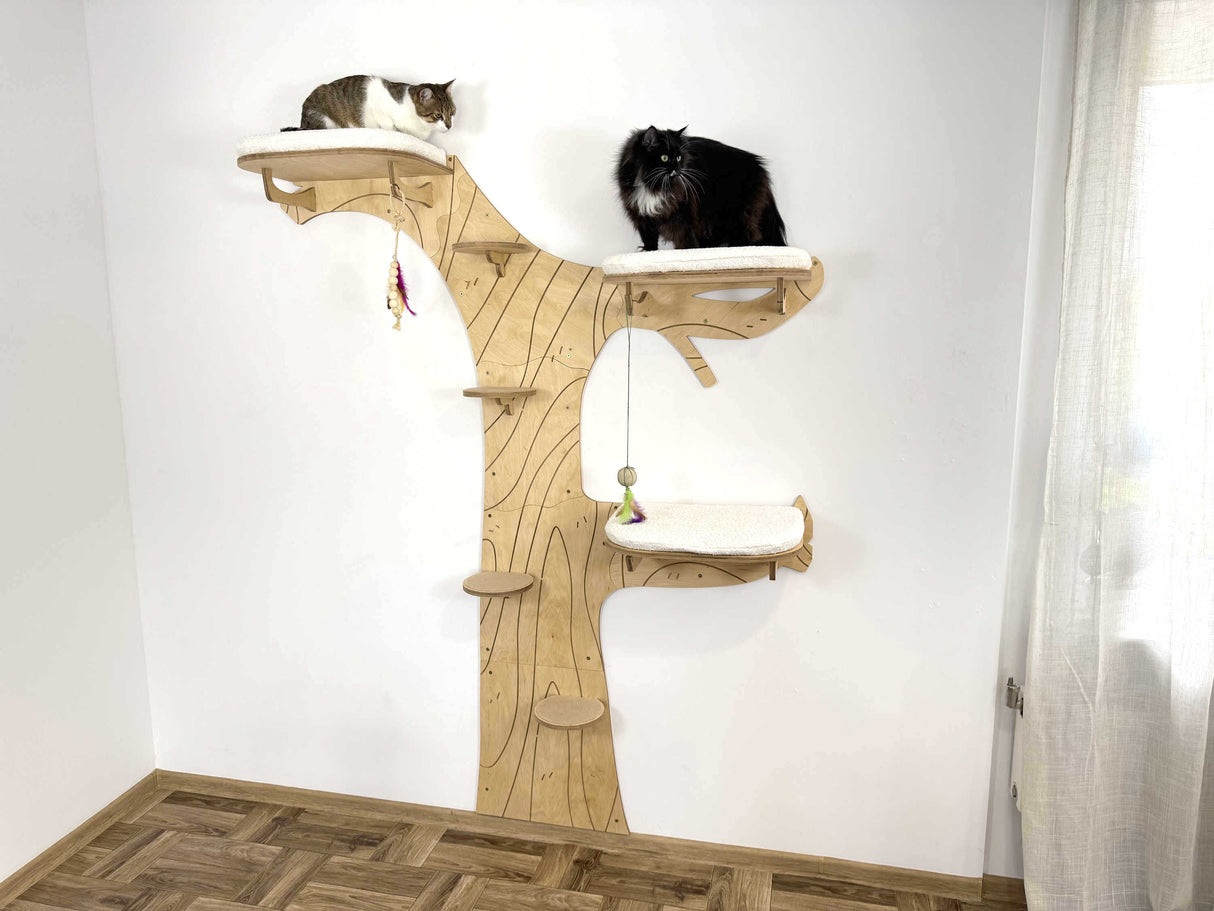 wall mounted cat shelves