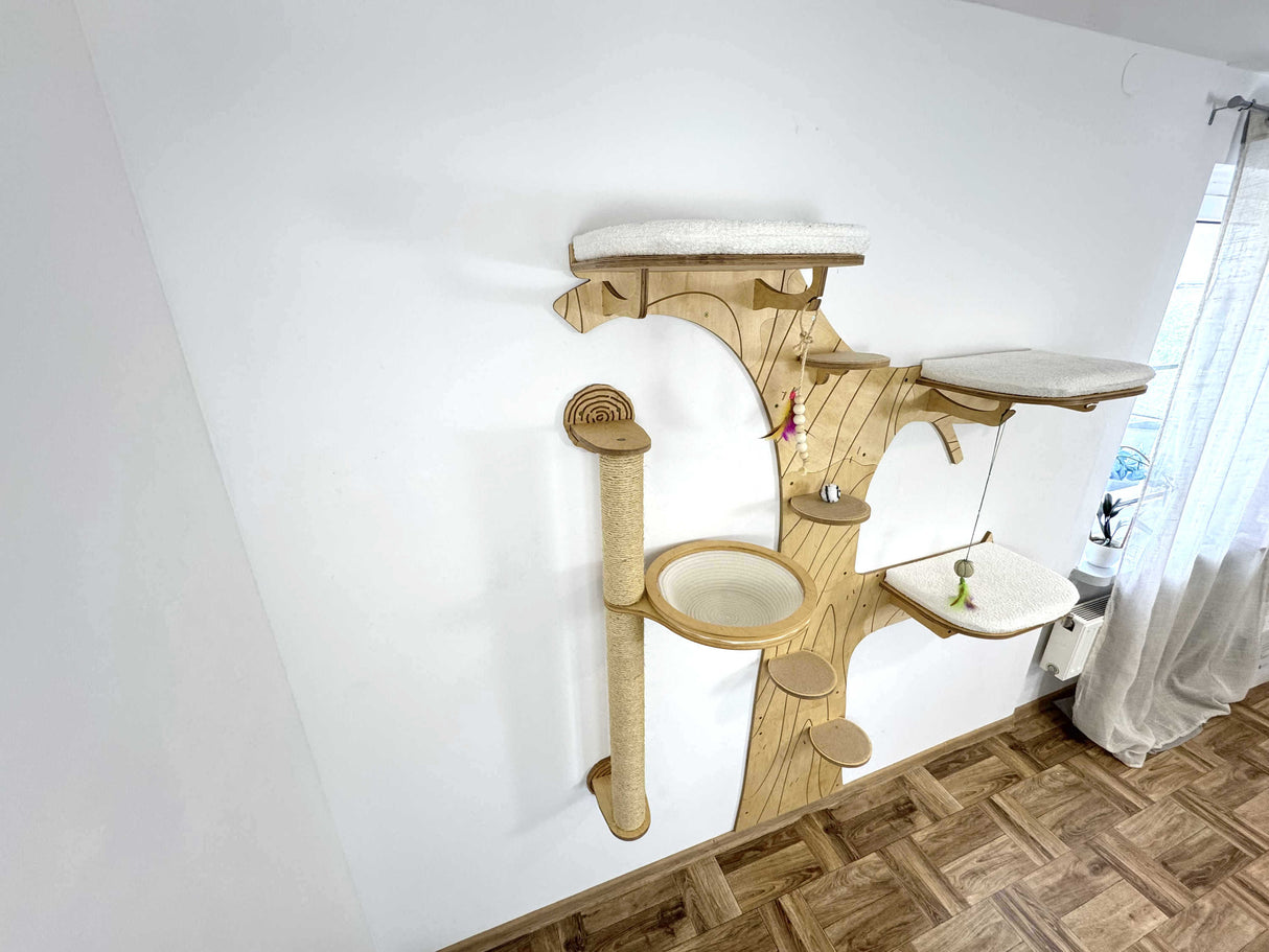 wall mounted cat shelves