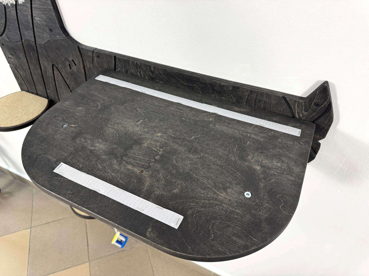 Car boot mat with a white label on a white background