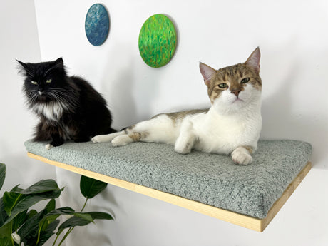 Wooden Large Cat Floating Bed with Soft Cushion