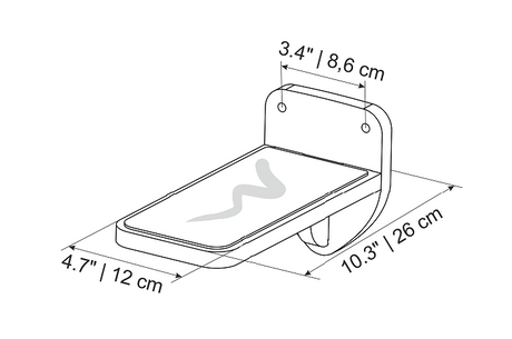 Flat wall step for cat