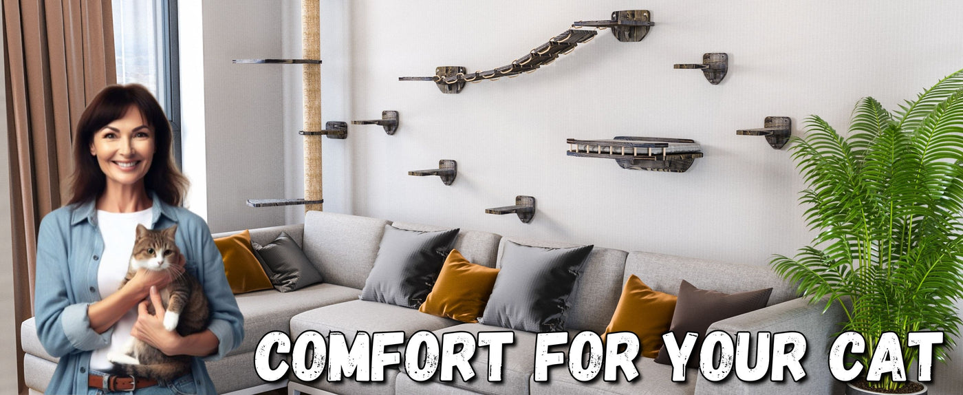 wall shelves for cats