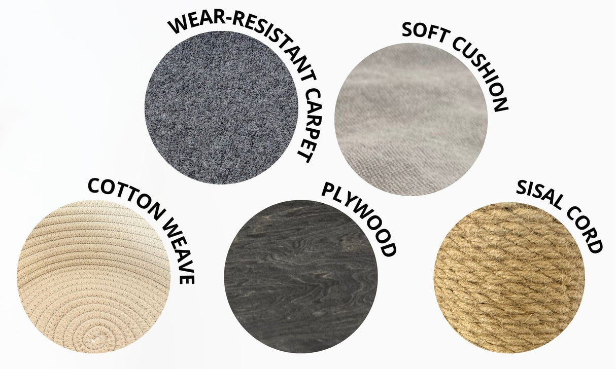 Modular Cat Tree Wall System – Climbing Set with Bridge & Beds