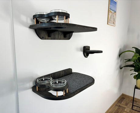 Sturdy cat bowl mount