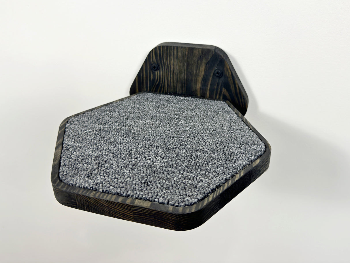 grey carpet on the cat step