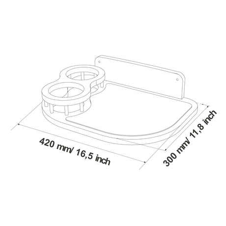 Size of cat feeder shelf