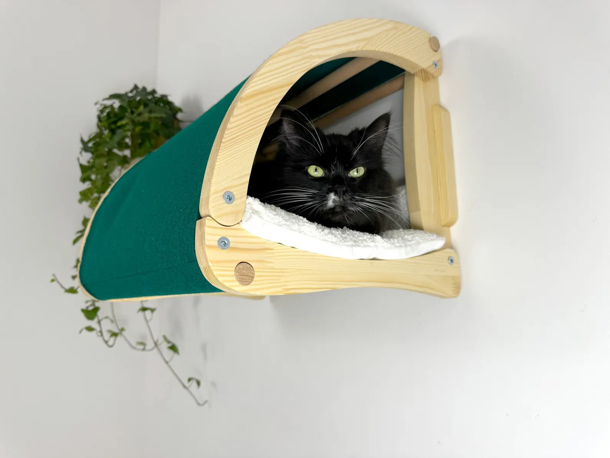 cat wall tunel bed