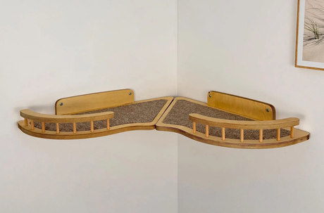 Wall-Mounted Corner Cat Shelves