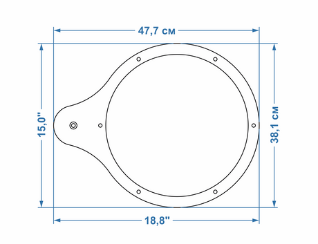 Dimensions of a wall-mounted round basket for a cat