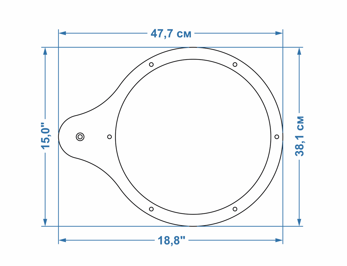 Dimensions of a wall-mounted round basket for a cat