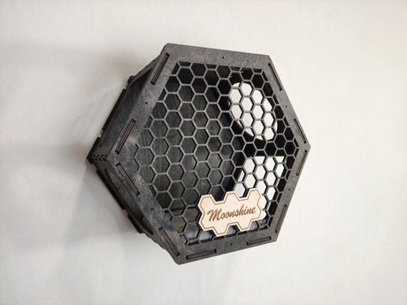 Cat Hexagon Shelf with Cushion plus a honeycomb front panel