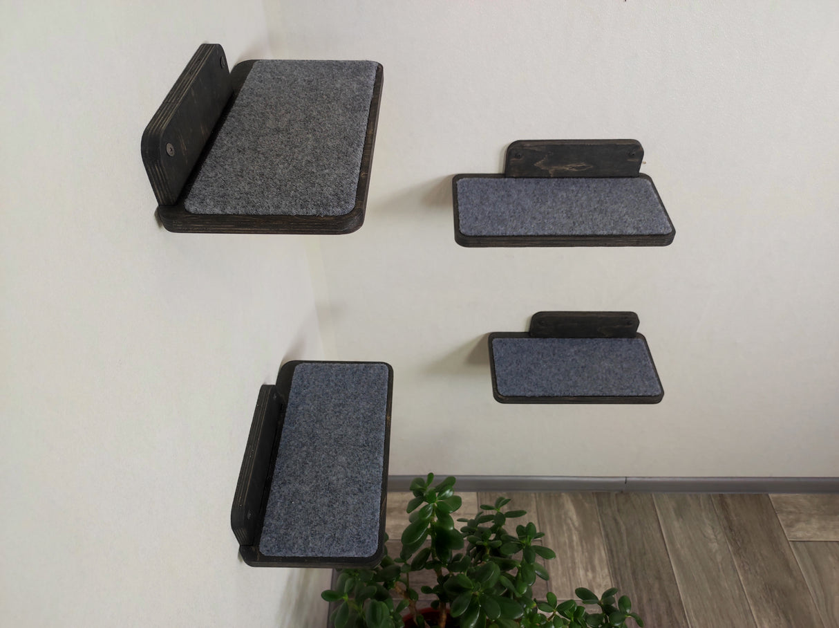 Set of four Cat Wall Shelves