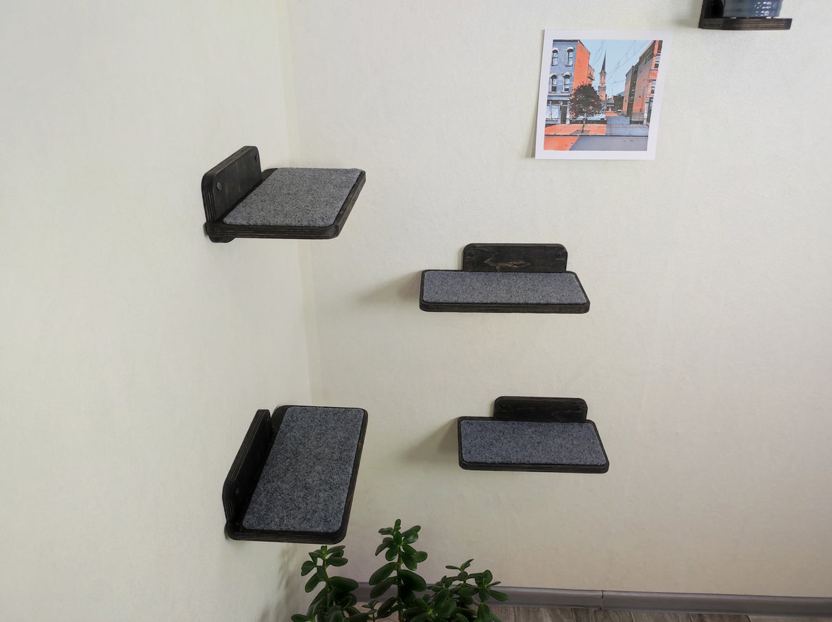 Set of Cat Wall Shelves for Room Corner