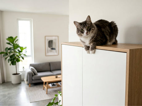 cat on the closet
