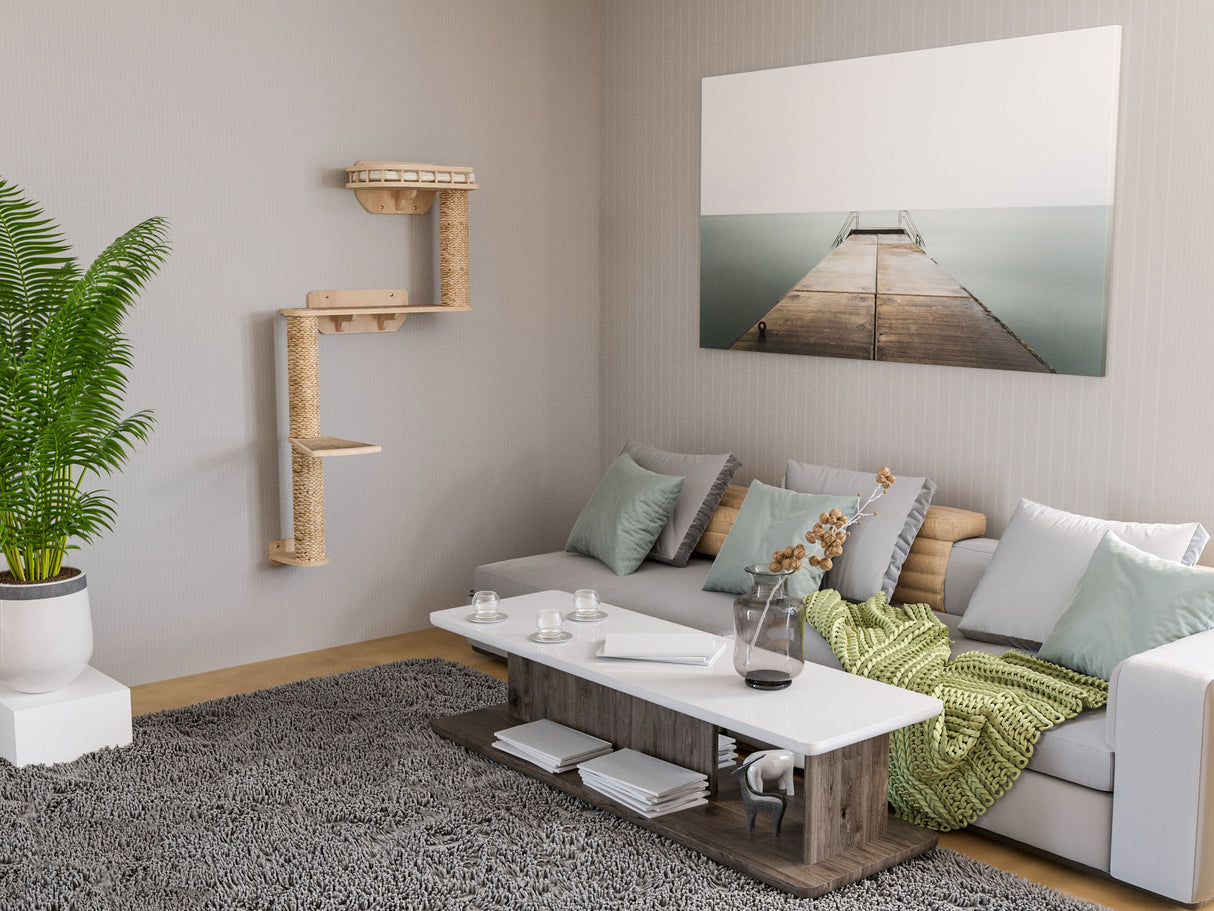 Cat Tree with Scratching Posts and Platforms