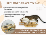 Cat Feeder Shelf Set, Cat Food Shelf, Pet Bowls and Steps