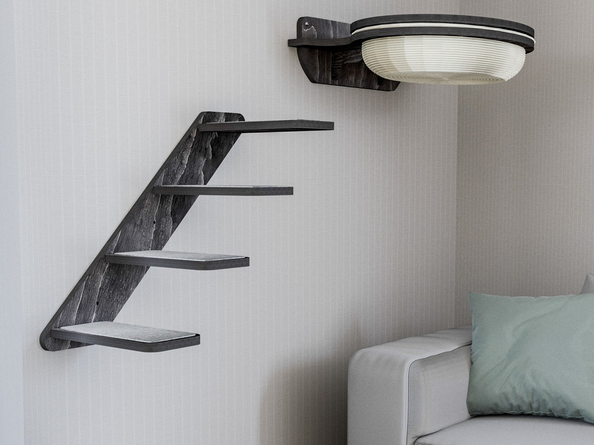 cotton cat wall basket with ladder