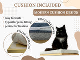 Wooden Wall Mounted Cat Shelf "LUCY", Cat Bed With Soft Cushion