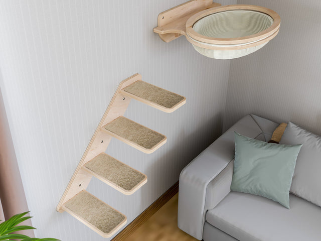 cotton cat wall basket with ladder