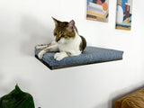 Wooden Wall Mounted Cat Shelf "LUCY", Cat Bed With Soft Cushion