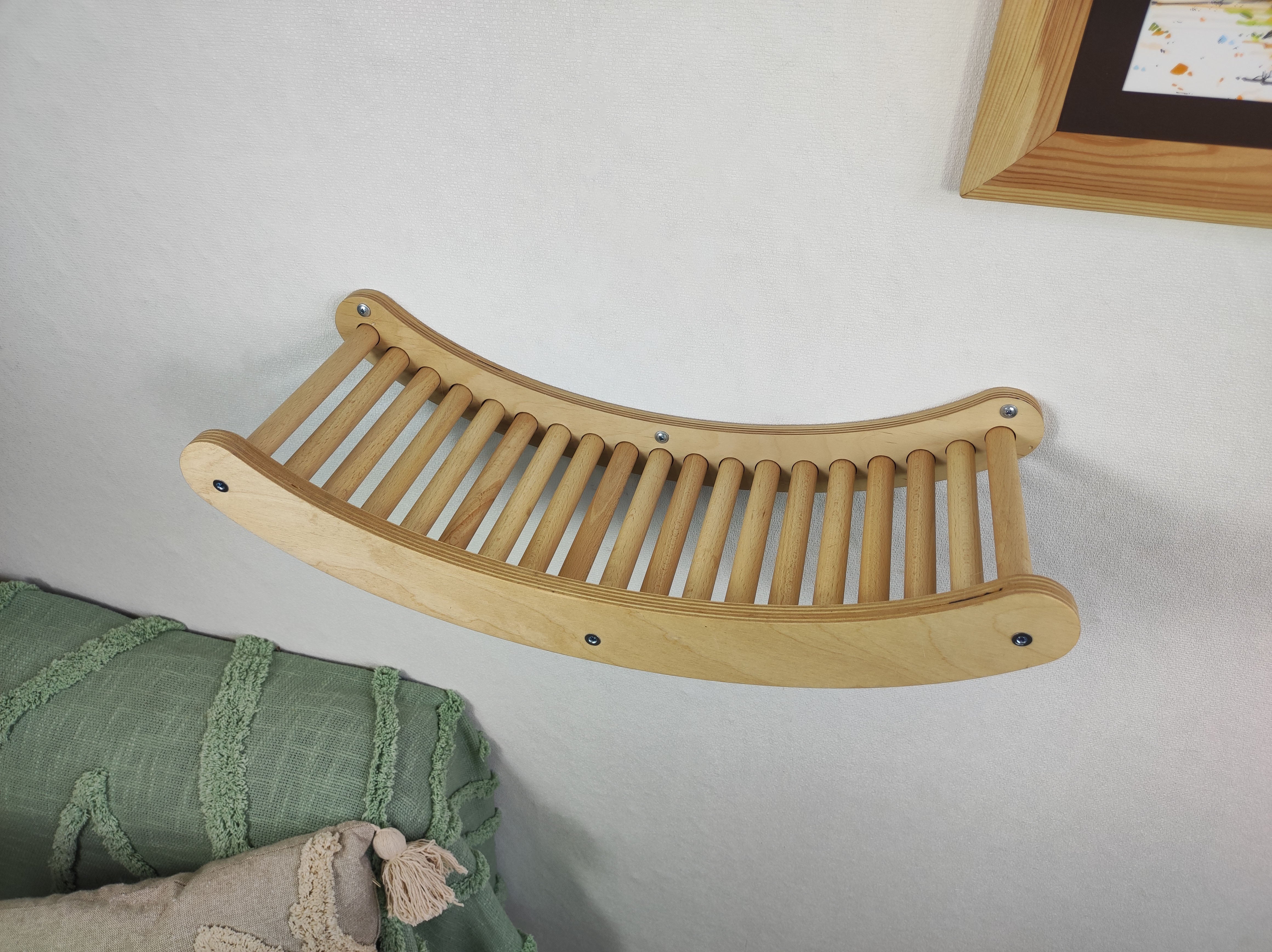 Wall ladder light wood for cat