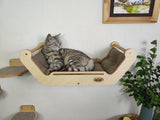 Cat wall modern set "Lux Bed +3 steps" - Cat climbing system